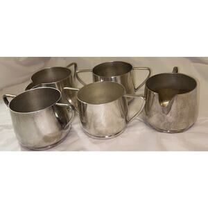 Vintage Marlboro by M.P.L Silver Plate set (3 mugs, Sugar Bowl / 2 creamer)